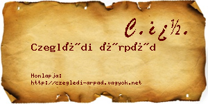 Czeglédi Árpád névjegykártya